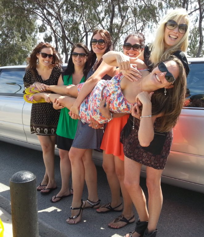 Limos Perth with a group of lively ladies on their hens day. Limousine Unlimited also help with corporate limo hire events, wedding limo hire and winery limo tours.